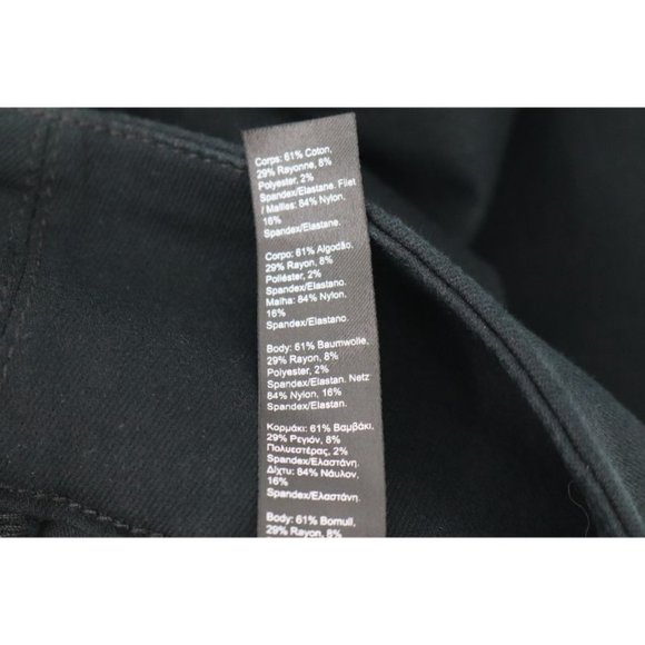 SPANX Jeans Womens Size 31 Signature Waist Straight Leg High Rise Black stretch - Picture 9 of 13